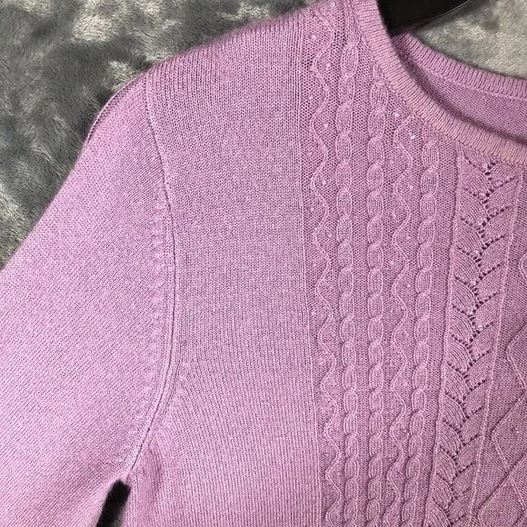 Classic Elements Petite Women’s Sweater Plum Size Small - Picture 9 of 13